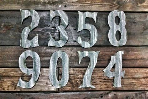 corrugated metal house numbers|Corrugated Metal Letters and Numbers .